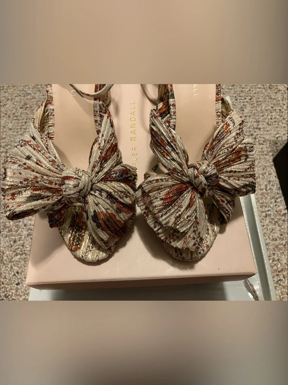 Loeffler Randall Multicolor Knotted Slingback Heels